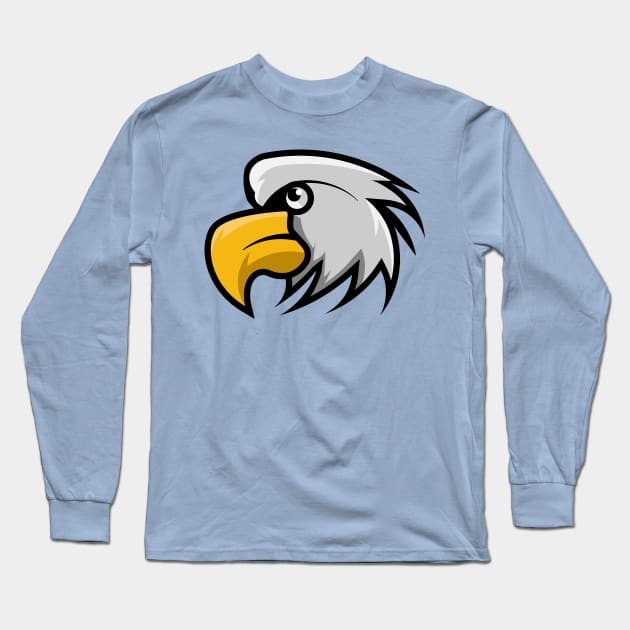 Eagle head mascot Long Sleeve T-Shirt by ramith-concept